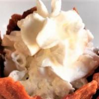 Bacon Sundae · any 2 flavors of ice cream w/ bacons, sauce toppings, whipped cream, and cherry