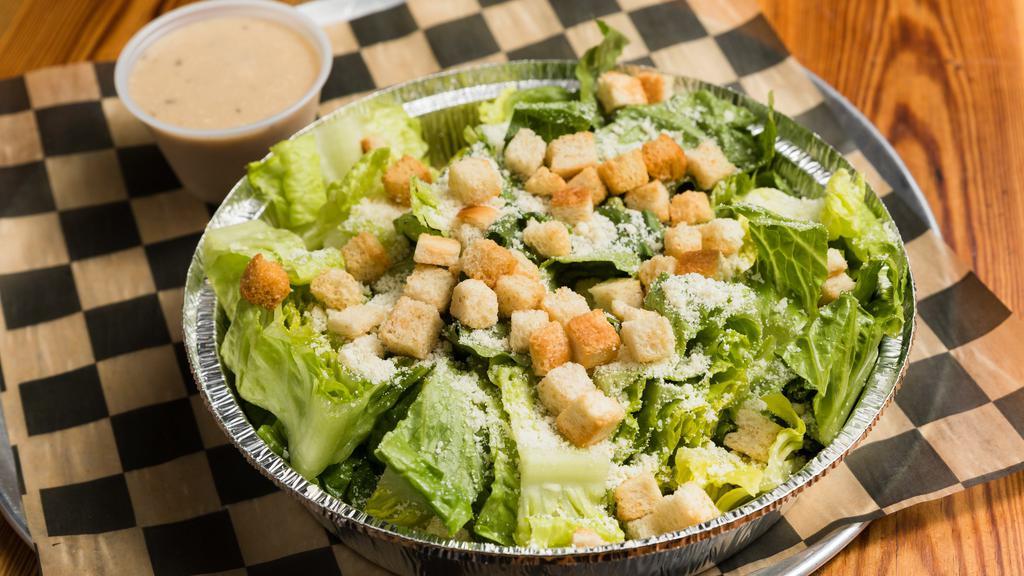 Caesar Salad · Romaine, crutons, Parmesan, and caesar dressing.