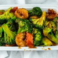 Shrimp With Broccoli · Served with sauce on the side and white rice. no oil.