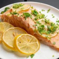 Herb Salmon · Serving size is 1/2 lb.