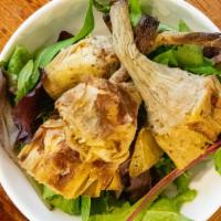 Roasted Artichokes · Serving size is 1/2 lb.