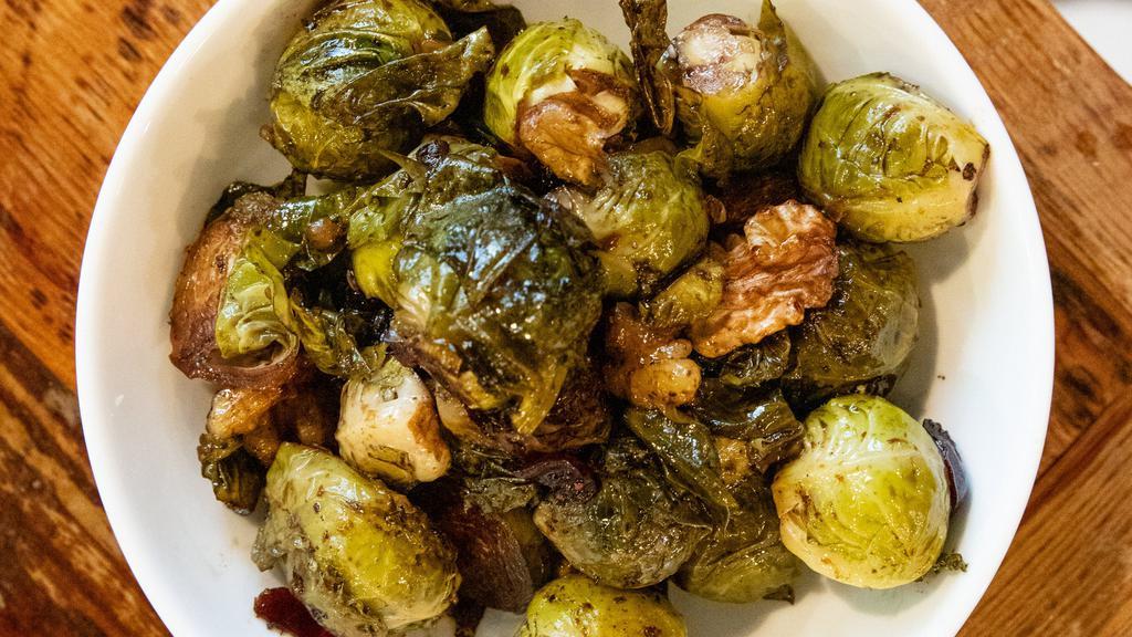 Brussel Sprouts With Walnuts & Cranberries · Serving size is 1/2 lb.