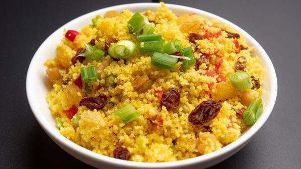Curried Couscous · Serving size is 1/2 lb.