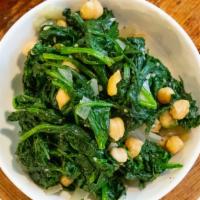 Spinach With Chickpeas · Serving size is 1/2 lb.