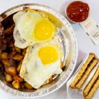 Bacon With Eggs Home Fries & Toast · 