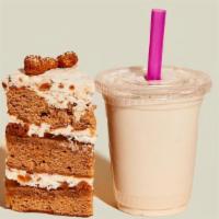 The Cake & Shake · The best dessert duo, choose a slice of cake to pair with a shake!