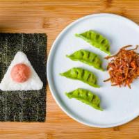 Onigiri Bento Box · Salmon with YUZU onigiri, Seaweed Cream Cheese, Honey Umeboshi <Vegan>, Cali OYAMADA <Vegan>...