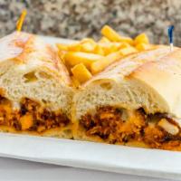 Chicken Parm Sandwich · Served with mozzarella, grated parmesan and marinara sauce.