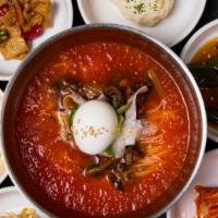 Cold Kimchi Noodle (열무국수) · Cold noodle soup mixed with yeolmu kimchi. * Includes various side dishes.