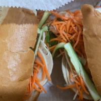 Vegan Marinated Veggie  Vietnamese Sandwich · Marinated zucchini, mushroom, and our in-house mushroom sauce