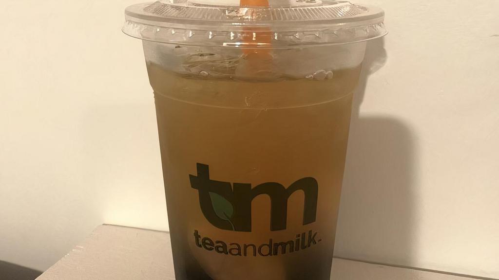 Lychee Green Tea · Our Jasmine Green Tea is brewed with fresh lychee chunks and lychee juice.