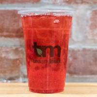Strawberry Hibiscus Tea · Fresh strawberry purée is paired with our Hibiscus Peach White Tea. This tea contains no dai...