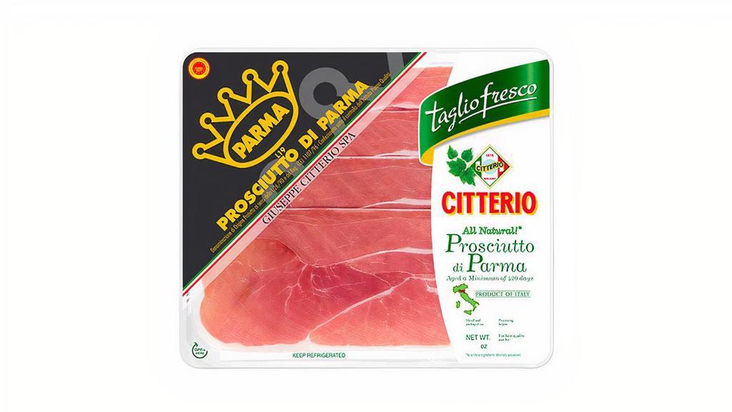 Prosciutto Di Parma Sliced, Citterio · Made from specially bred and fed pigs raised in the Parma Province of North-Central Italy. Sliced for your convenience.
 

DOP, Dry-Air cured a minimum of 460 days
3oz.