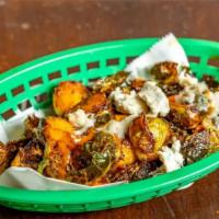 Buffalo Brussels Sprouts · w/ Blue Cheese Crumble