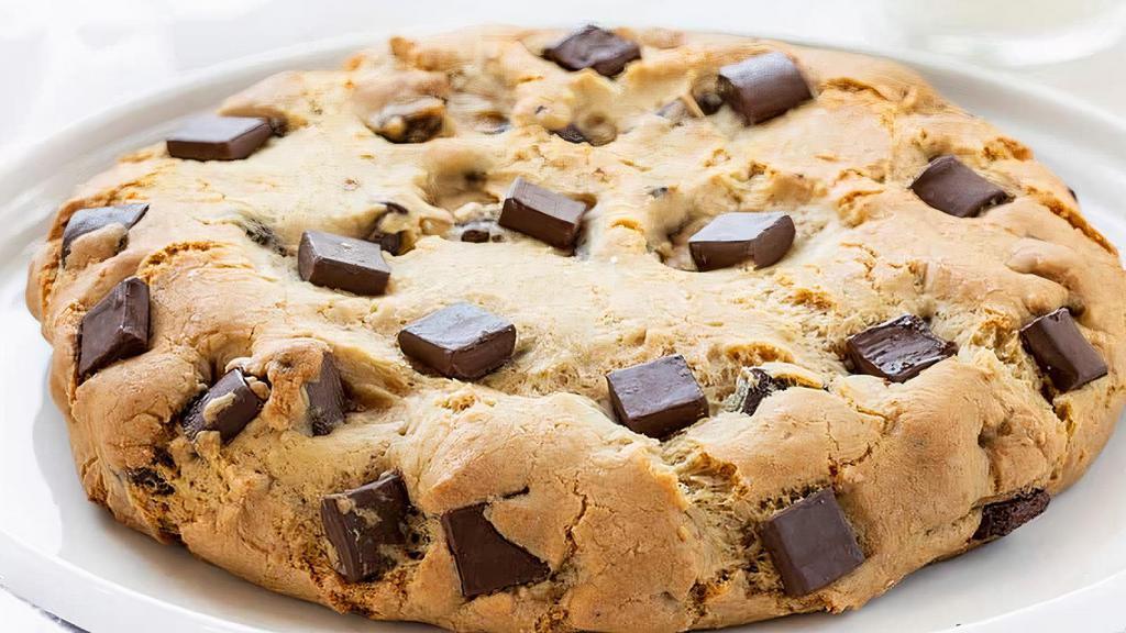 Giant Cookie · One giant homemade chocolate chip cookie.