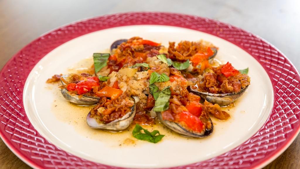 Clams Casino · Stuffed with bacon & roasted pepper