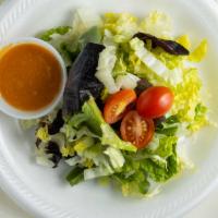 Garden Salad · Lettuce and spring mix with ginger dressing.