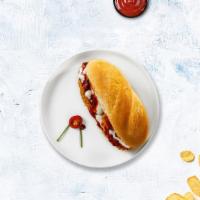 Chicken Parmesan Sandwich · Breaded chicken cutlet with marinara sauce and mozzarella cheese. Served on your choice of b...