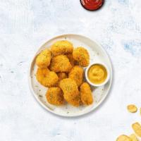 Chicken Nuggets · (12 pieces) Bite sized nuggets of chicken breaded and fried until golden brown.