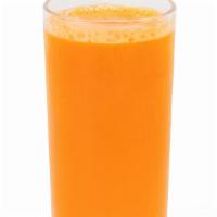 Sunny Day Smoothie · Carrot, orange, banana, and dry apricot.