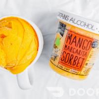 Mango Margarita Sorbet  · Sorbet made with fresh mangos and infused with tequila and orange liqueur. vegan dairy-free....