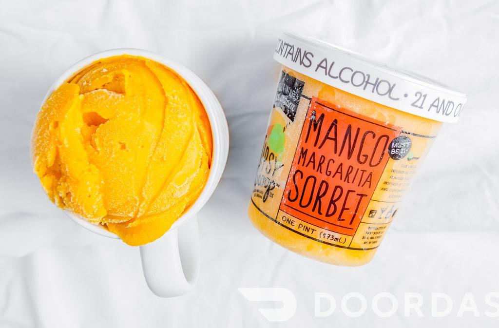 Mango Margarita Sorbet  · Sorbet made with fresh mangos and infused with tequila and orange liqueur. vegan dairy-free. up to 5% abv. must be 21 to purchase.