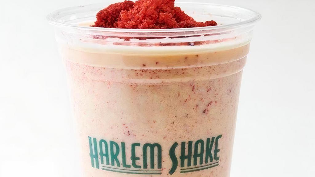 16Oz Harlem Shake - Red Velvet Shake · Our signature shake and best seller. Blue Marble ice cream, Make my Cake red velvet from a local Harlem vendor.