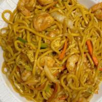 Shrimp Lo Mein · Soft noodles with Chinese style.