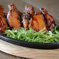 Grilled Wings · Lightly fried for crunchy skin, then grilled and marinated with our signature sauce. (sauce ...