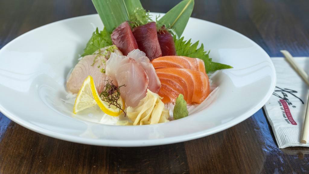 Sashimi Appetizer (9) · Consuming raw or undercooked meats, poultry, seafood, shellfish, or eggs may increase your risk of foodborne illness, especially if you have certain medical conditions.