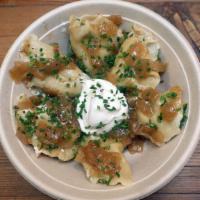 Potato & Cheese Pierogi (6) · The most popular! Pierogi filled with a classic mix of potatoes and farmer cheese served wit...