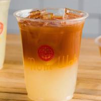 Asian Palmer · Mix of ginger lemonade and iced black tea.