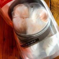 Frozen Shrimp Dumplings · 1.5# bag. Minced shrimp in crystal wrappers.