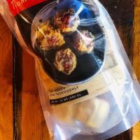 Frozen Pork And Shrimp Siu Mai · 1.5# bag. Minced pork, mushrooms, and shrimp in steamed wonton wrappers.