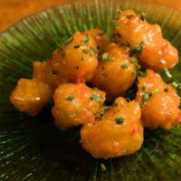 Crunchy Shrimp · Spicy aioli, chives