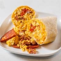 Breakfast Burrito W Chorizo · Chorizo , Egg and Cheese, EZ Garlic Sauce Burrito
