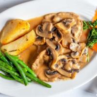 Chicken Marsala · Scallopini With Mushrooms in a Marsala Wine Sauce.