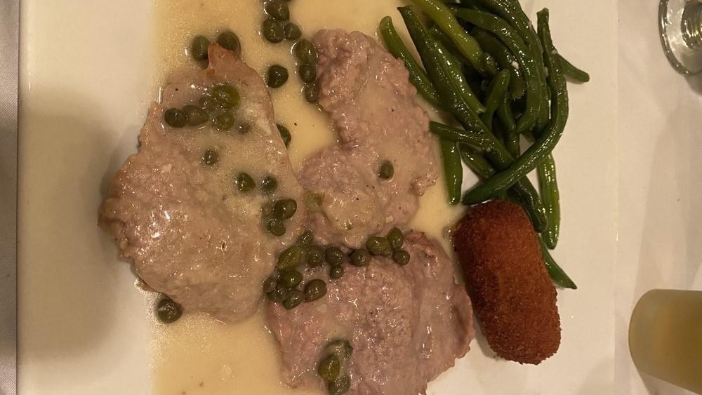 Veal Piccata · Scallopini with Capers in a White Wine Lemon Sauce.
