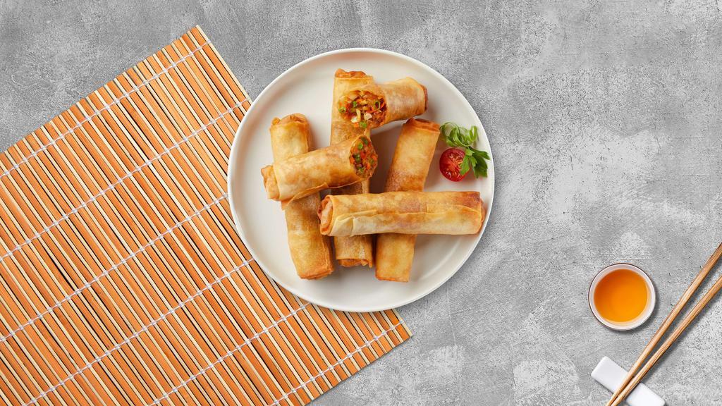 Rollin' On Spring Roll · Served with four pieces.