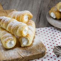 Plain Cannolis · Pastry dough filled with cream.