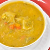 Cow Heel Soup · Our Delicious Cow Heel Soup with Cow Heel, Carrots, Dumplings ,  and Green Bananas