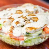 Grilled Chicken With Rice & Salad · 