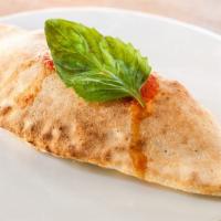 Calzone Napoli · Tomato sauce, mozzarella, and anchovy.