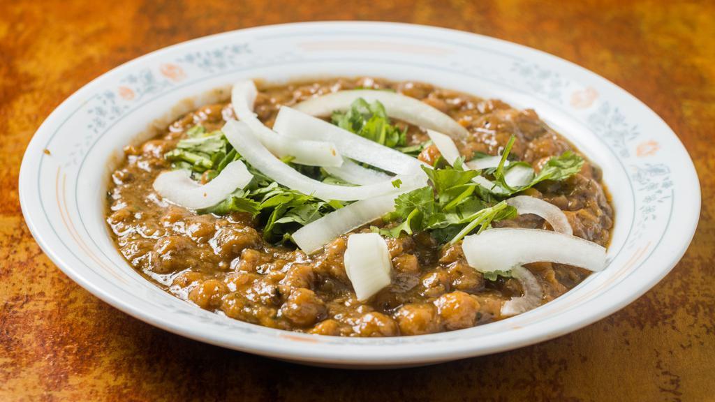 Channa Masala · Chick peas cooked in thick special sauce.