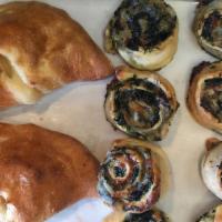 Spinach Roll · Roll stuffed with spinach and mozzarella