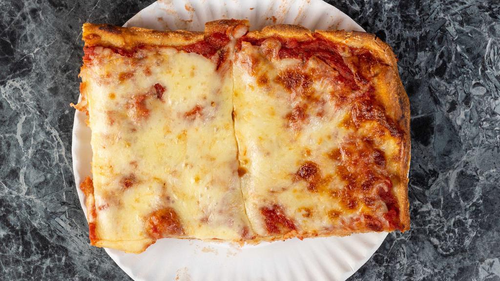 Sicilian Pie · Classic square, thick crust pizza with mozzarella & tomato sauce.