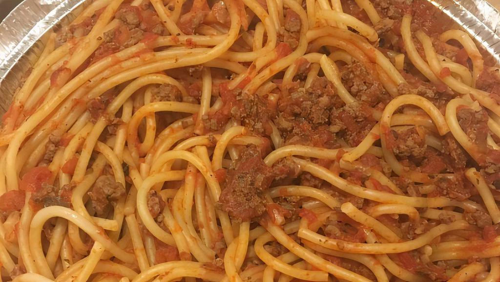 Bolognese Pasta · Choice of spaghetti, ziti, rigatoni, linguini, penne or wheat pasta.