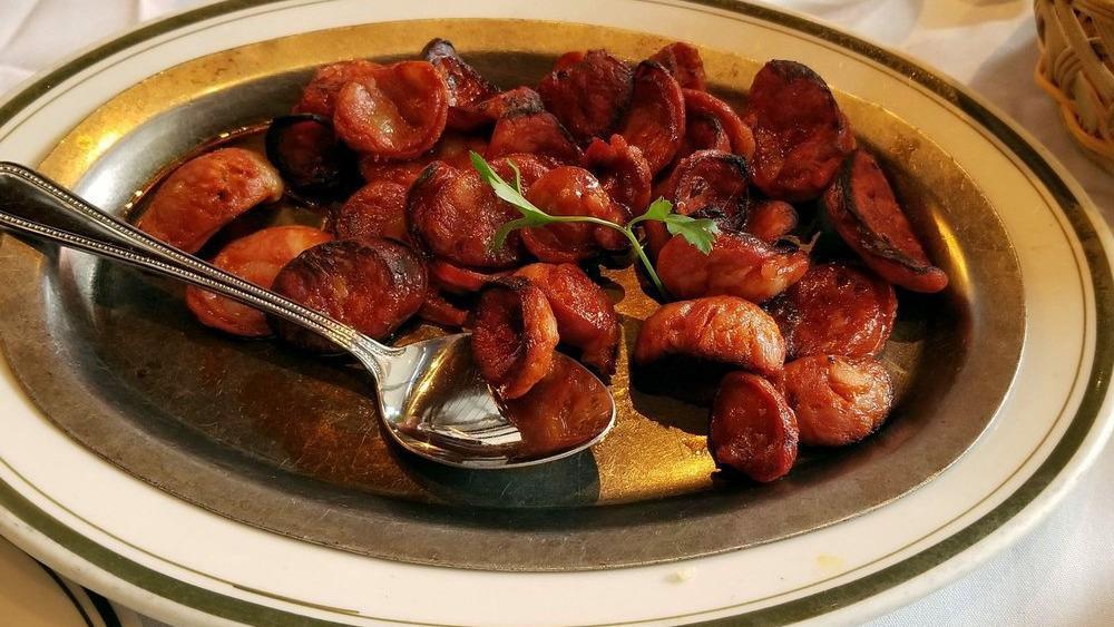 Broiled Spanish Sausages · Chorizos.