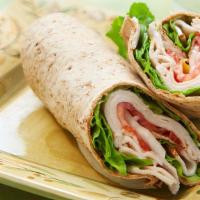 Turkey Blt Wrap Sandwich · Delicious Wrap made with Turkey Breast, Customer's choice of bacon, lettuce, tomatoes, and m...