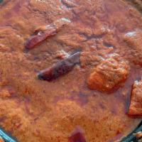 Lamb Vindaloo · Very spicy. Fiery sauce, sun dried Kashmiri red chili, potato, tamarind. Served with Basmati...
